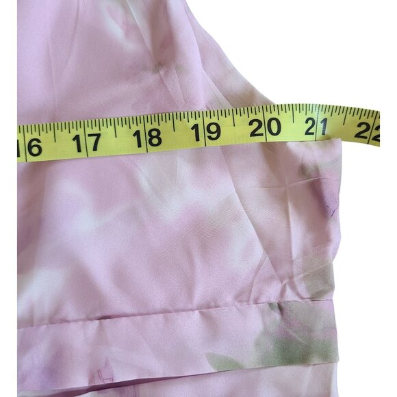 Sleeveless Maxi Dress Floral Print Lavender V-Neckline Empire Waist Size 2XL - Picture 10 of 14